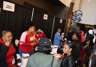 Students learning about opportunities at Tuskegee University